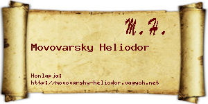 Movovarsky Heliodor névjegykártya